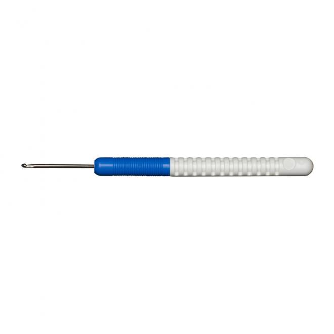 Wollhäkelnadel mit Griff Alu 15 cm lang - Stärke 2,0 mm