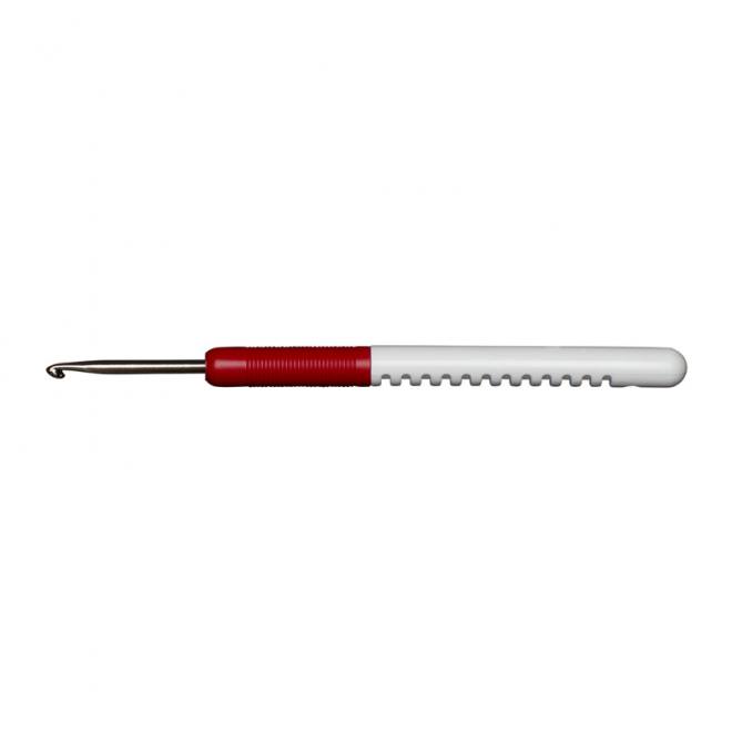 Wollhäkelnadel mit Griff Alu 15 cm lang - Stärke 3,5 mm