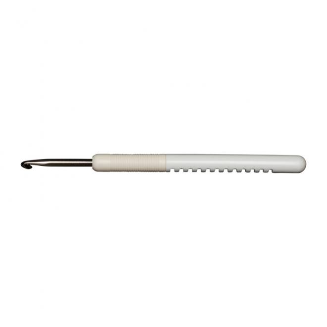 Wollhäkelnadel mit Griff Alu 15 cm lang - Stärke 4,5 mm